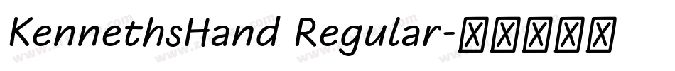 KennethsHand Regular字体转换